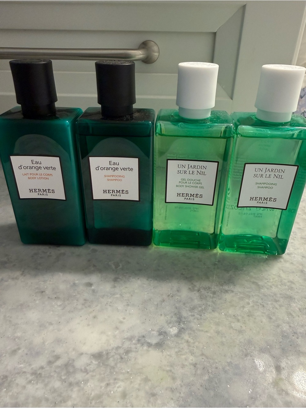 Hermés Bath & Body Set - Green Eau d'Orange Verte & Un Jardin sur le Nil
